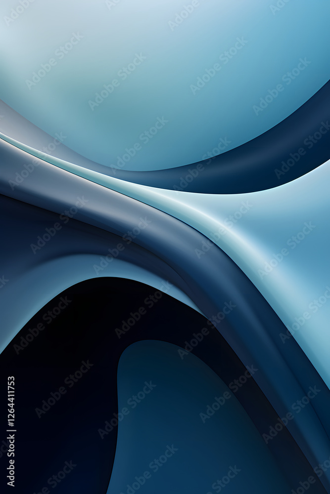 Wall mural abstract smooth curved lines poster background
