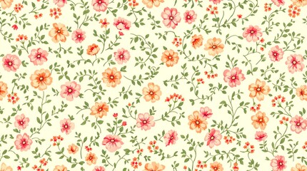 Floral pattern, Pretty flowers on a clear background, Ditsy print, Spring Bouquet, small flowers pattern