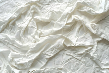 Obraz premium Crumpled white fabric creating a textured backdrop, ideal for product photography or art displays