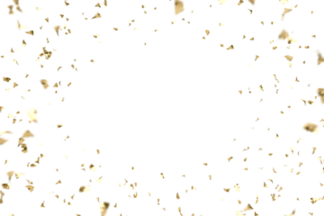 3D Dynamic golden confetti background.
