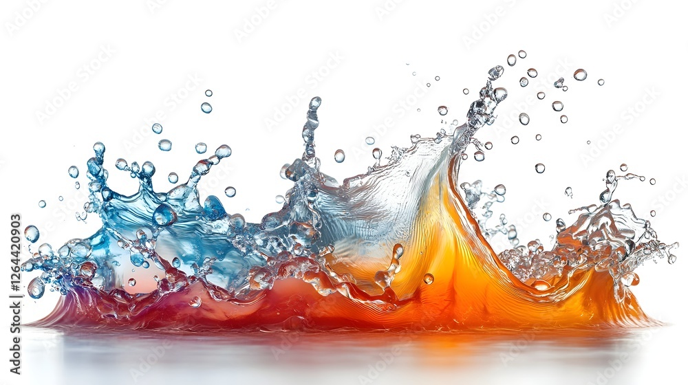 Aufkleber vibrant aquatic explosion powerful dynamic liquid motion art mesmerizing abstract image showcasing t