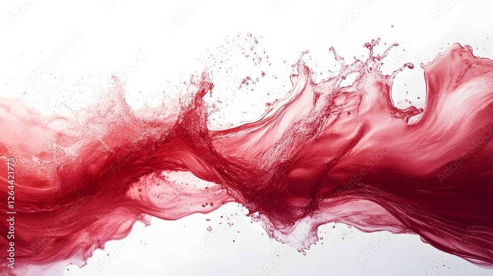 Aufkleber vibrant liquid motion abstract art digital painting featuring a dynamic and explosive splash of colo