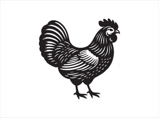 "Hen Silhouette Vector Collection Simple Chicken Outline for Farm and Rustic Designs"