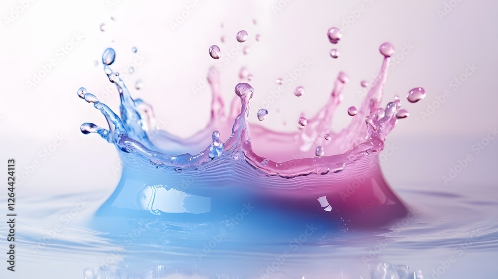 Aufkleber visually stunning and dynamic image showcasing a vibrant splash of colorful liquid droplets in motio