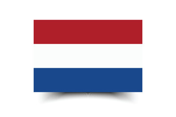 Netherlands flag official colors and proportion digital vector illustration