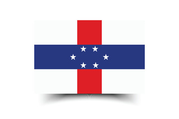 Obraz premium Netherlands Antilles flag. Flag of Netherlands Antilles. The official ratio. Flag icon. Standard color. Standard size. A rectangular flag. Computer illustration. Digital illustration. Vector illustrat