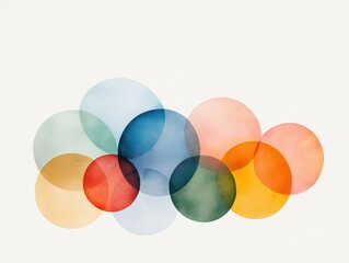 Abstract colorful circles digital art visual design creative environment aesthetic viewpoint