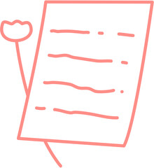 love letter with flower invitation romance greeting card envelope