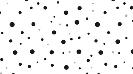 Abstract Geometric Pattern of Black and Gray Dots on White Backdrop Contemporary Design Illustration