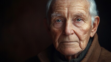 A Portrait of an Elderly Man Showing Age and Wisdom