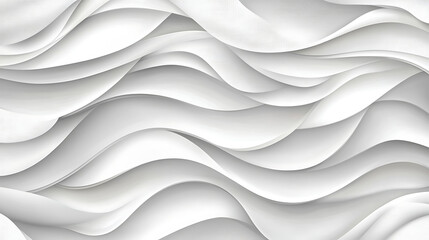 Obraz premium Abstract White Waves Elegant Modern Background Artistic Design Backdrop Neutral Curves Swirls Texture