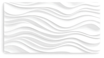 Obraz premium Abstract White Wavy Panel Wall Background Design With Gentle Shadows and Artistic Renderings