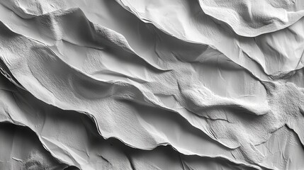 Obraz premium Abstract white texture, flowing design, background, monochrome, art