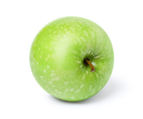 green apple on white background