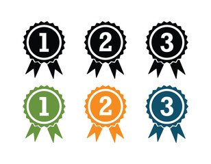 Certificate badge icon. Premium quality. Seal stamp. Achievement badge. Profile Verification. Quality mark. Vector check mark. Approval sign. Task done. Project completed.