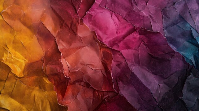 Colorful crumpled paper texture background design (3)
