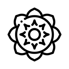 lotus mandala line icon