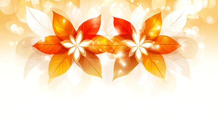 Obraz premium Autumnal Floral Display with Decorative Ornate Elements and Warm Tones for Seasonal Aesthetics