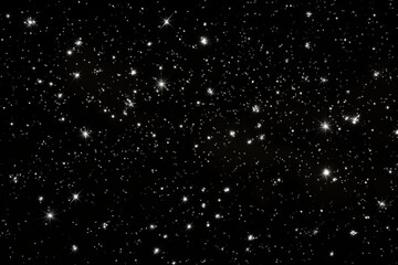 Fototapeta premium Stars and sparkling lights, black background generative ai