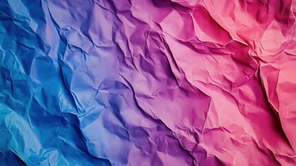 Obraz premium Crinkled ombre paper texture, vibrant colors, abstract background, design element