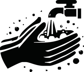 Hand wash icon vector. Clean hands icon vector. Sign and symbols on trendy design