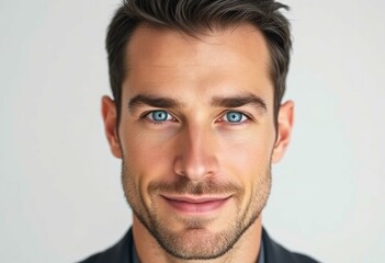 Fototapeta premium Portrait of a stylish man with a focused gaze