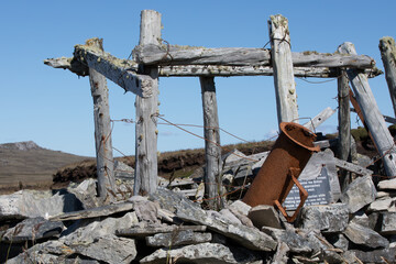 Debris from the Falklands war, Falkland Islands.