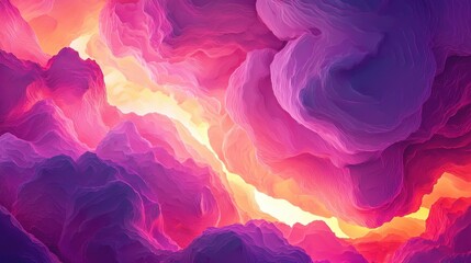 Soft seamless ripples in the clouds, natural sky waves with glowing light reflections