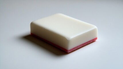 Handmade Soap Bar: Creamy White with Pink Base