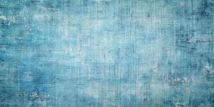 Arctic Blue Vintage Fabric Texture: Rough Grain Matte Canvas Background for Design