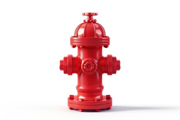 Classic Red Fire Hydrant: A vibrant red fire hydrant stands tall, ready for action. Its classic design and bold color make it a symbol of safety and preparedness.