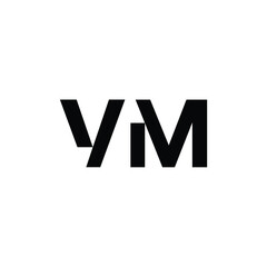 VM monogram logo design letter text name symbol monochrome logotype alphabet character simple logo