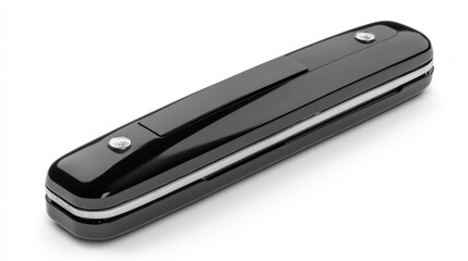 Sleek Black Vacuum Sealer: Kitchen Gadget for Food Preservation