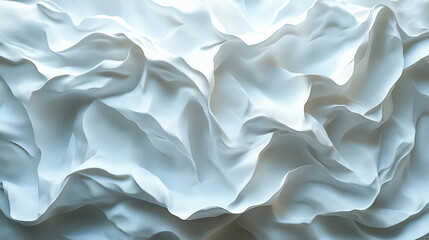 Obraz premium Abstract White Background Paper Texture for Minimalist Design Presentation. White Fabric Creases