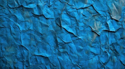 Fototapeta premium Crumpled Blue Paper Texture Background (20)