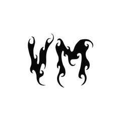 VM monogram logo design letter text name symbol monochrome logotype alphabet character simple logo