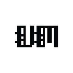 VM monogram logo design letter text name symbol monochrome logotype alphabet character simple logo