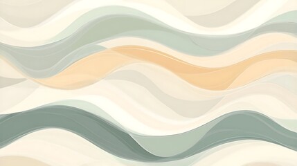 Abstract Wave Pattern in Soft Neutral Tones