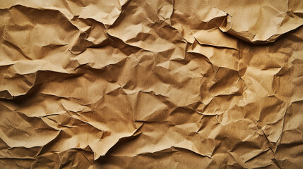 Obraz premium Background of brown kraft paper or cardboard texture. Abstract pattern of beige rough carton, old paper sheet, parchment or papyrus surface, vector realistic illustration