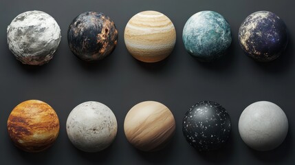 Planets in solar system illustration