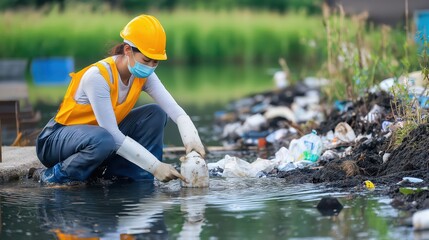 Waste management and environmental cleanup efforts  
