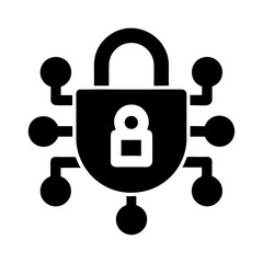 padlock and key icon vector illustration