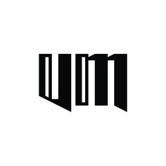 VM monogram logo design letter text name symbol monochrome logotype alphabet character simple logo