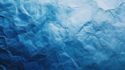 Obraz premium Crumpled Blue Paper Texture Background Design (38)