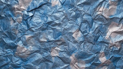 Obraz premium Crumpled blue paper texture background design (46)