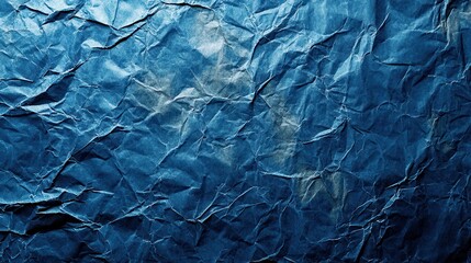 Obraz premium Crumpled blue paper texture background design (52)