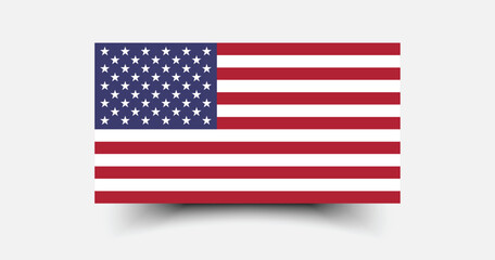 Fototapeta premium United States flag official size and color standards vector illustration
