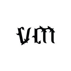 VM monogram logo design letter text name symbol monochrome logotype alphabet character simple logo
