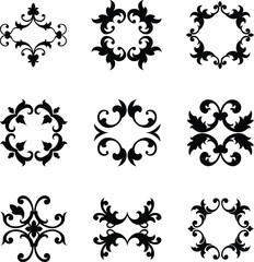 Premium baroque. premium baroque set, elegant decorative vintage designs, baroque ornaments, baroque vector illustration.