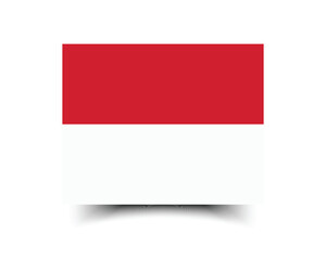 Monaco flag. Flag of Monaco. The official ratio. Flag icon. Standard color. Standard size. A rectangular flag. Computer illustration. Digital illustration. Vector illustration.